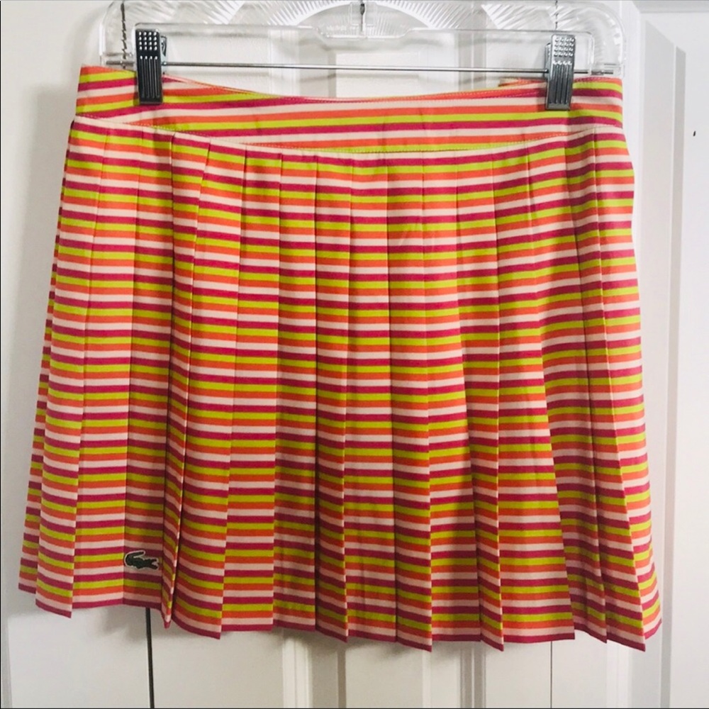Lacoste multi colored pleated skirt